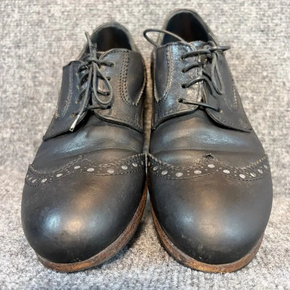 MOMA Black Leather Wingtip Brogue Lace Up Oxford Dress Shoes Mens Size 7